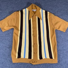 Gaucho Shirt Cardigan Vintage Men's L 1950s 1960s Customline Deluxe. Rockabilly picture