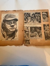 1940s Babe Ruth Newspaper Clippings Photos 2 Album Pages New York Yankees picture