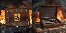Colt Model 1911 Wood Presentation Case Pistol Display Box -Velvet Lined, 02. picture