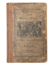 Antique Sanders Pictorial Primer - Dual Language Book School  - 1800's Rare HTF picture