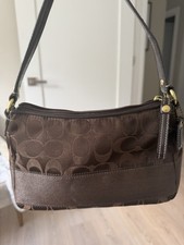 Coach Legacy Women's Shoulder Bag Vintage Y2K Monogram Signature, Small, Brown picture