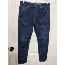 Levi's Jeans Mens 33x32 512 Slim Taper Performance Dark Wash Indigo Denim EUC picture