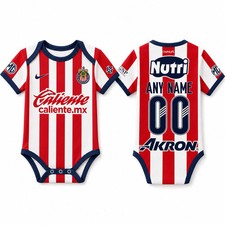 Personalized LIGA MX Chivas Guadalajara Baby Jsy Bodysuit 2026 Home Baby Gift picture