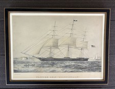 Currier & Ives Clippership Nightingale Hand Colored Lithograph w./Provenance  picture