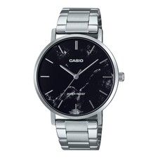 Casio MTP-VT01DM-1A NEW Men's Watch Quartz Analog Black Marble-inspired Dial picture
