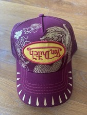 Von Dutch Burgundy Mermaid Graphic Print Trucker Hat, One Size picture