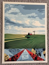 Shepard Fairey Farms Not Factories 2025 Farm Aid Poster Art Print S/# 500 picture