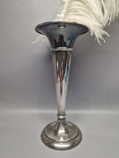 mappin webb stewart and co silver plate vase weighted heavy stamped picture