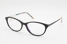 NEW NW 77TH BLOUSE COL 3 BLACK TEAL OVAL AUTHENTIC EYEGLASSES 51-15 picture