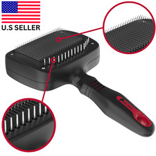 TWO in ONE, Self Cleaning Slicker Brush for Medium, Long Haired Dog, Husky picture