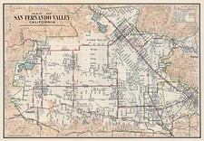 1923 Map of San Fernando Valley, California Wall Art Poster Print Decor Artwork picture
