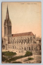 Caen Church of Saint-Pierre in NORMANDY France Vintage Postcard 0527 picture