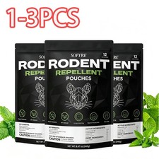 1-3X SOFYRE Rodent Repellent Pouches 12 Bags Natural Peppermint Cedarwood picture