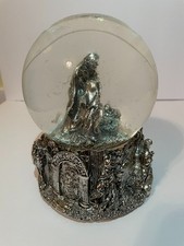 3D Musical Nativity Snow Globe W/Silver Color Plays 
