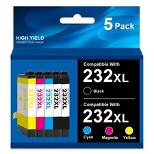 5PK 232XL Ink for Epson 232 Ink Cartridge WF-2930 WF-2950 XP-4200 XP-4205 T232XL picture