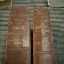 Antique Law Books 1 Vold on Sales 2 Madden on Persons and Domestic Relations  picture
