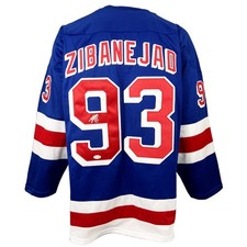 Mika Zibanejad autographed signed jersey NHL New York Rangers JSA picture