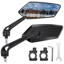 Pair Of Bike Mirrors, Bike Mirrors For Handlebars, 360-Degree Rotating Rear picture