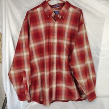 Vintage Sir Pendleton Flannel Plaid Red Xxl Mexico 90s Y2k Virgin Wool picture