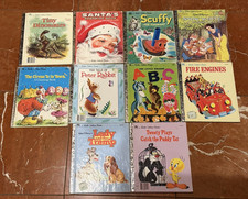 LITTLE GOLDEN BOOKS SCUFFY SNOW WHITE PETER RABBIT SANTA LADY & TRAMP CIRCUS LOT picture