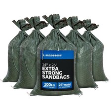 Sandbaggy 300 Green Empty Sandbags For Sale 14x26 Sandbag Sand Bags Bag Poly picture