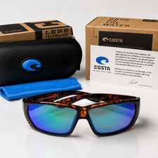 NWB Costa Del Mar Fantail Sunglasses Tortoise Blue Mirror Polarized 580P UV picture