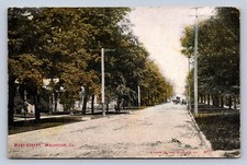 K7/ Waukegan Illinois Postcard c1910 West Street Homes Residences 624 picture