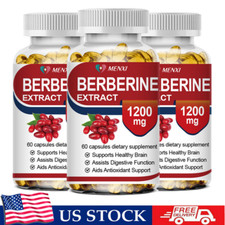 3 Packs Berberine 1200mg High Absorption For Blood Sugar Immune 3 Months Supply picture