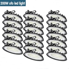 20 Pack 200W UFO Led High Bay Light Warehouse Commercial Industrial Shop Light picture