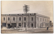 real photo Wessington Springs SD -Western Machine and Motor Company antique RPPC picture