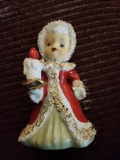 VINTAGE LEFTON GIRL CHRISTMAS ANGEL BELL GREAT CONDITION WELL PAINTED picture