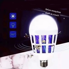 Insect Bug Mosquito Zapper Light Bulb Fly Trap Killer Indoor Outdoor UV Led Lamp picture