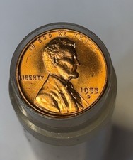 1955-D Lincoln Wheat Penny Cent - ABSOLUTE GEM BU Roll picture