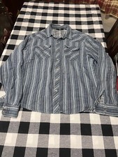 Mens Salt Valley Western Long Sleeve Button Shirt Size XL Ck Measurements Nice picture