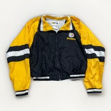 Vintage Pittsburgh Steelers Jacket Mens M Windbreaker 90s Locker Line NFL picture