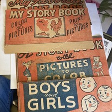 4 Vintage((1930s -1940s) Paint Books,USA picture
