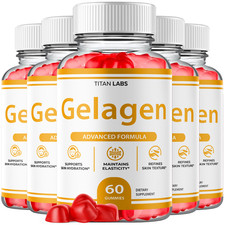 (5 Pack) Gelagen Gummy Advanced Skin Health Support Formula Gela Gen 300 Gummies picture