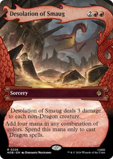 FOIL Showcase DESOLATION OF SMAUG x1 mtg NM The Hobbit 1 Rare picture
