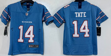 ​​Tariffs​ Free YOUTH'S TEN Titans #14 Carnell Tate Vapor Light Blue Jersey. picture