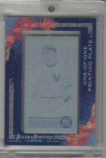 2011 Topps Allen & Ginter BRETT GARDNER Framed Mini Cyan Printing Plate #1/1 picture