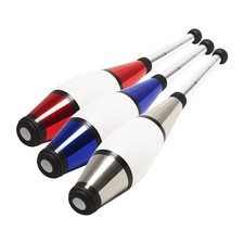 Zeekio Pegasus Juggling Clubs - [Set of 3], Beginner to Pro, , Blue/Red/Silver picture