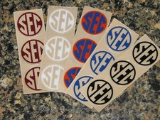 SEC SOUTHEASTERN CONFERENCE Football Helmet Decals Qty (3) FULL Size 3M 20MIL picture