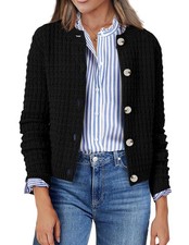 Zeagoo Women's 2026 Fall Cardigan Sweaters Long Sleeve Knit Cropped Jackets picture