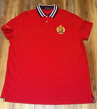 Polo Ralph Lauren Red Polo Crest and Navy-Trim Collar Size XXL picture