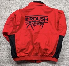 Mens 90s Vintage ROUSH RACING Rare Nascar Team Red Gore-Tex Jacket picture