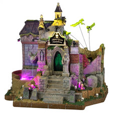 2026 LEMAX SPOOKY TOWN Halloween Village - MISTY GRAVE MAUSOLEUM Light Up picture
