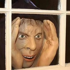 Scary Peeper Freak Halloween Decoration Clown Indoor and Outdoor Window Hanging picture