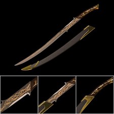 40.5in Elf Sword/Handmade sword/Stainless steel/Black sword/Cosplay/Collectible picture