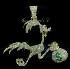 5.98Ct VVS1 Moissanite Bird Pendant | Men's REAL 925 Silver | Tested picture
