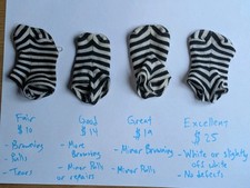 Vintage Barbie Black & White Zebra Striped Swimsuit Original 1960s - FAIR picture